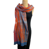 Neeru Kumar Scarf/Shawl, Orange/Blue
