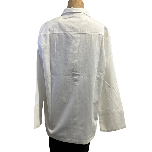M Square Shirt, Point, White/Black XS & XL