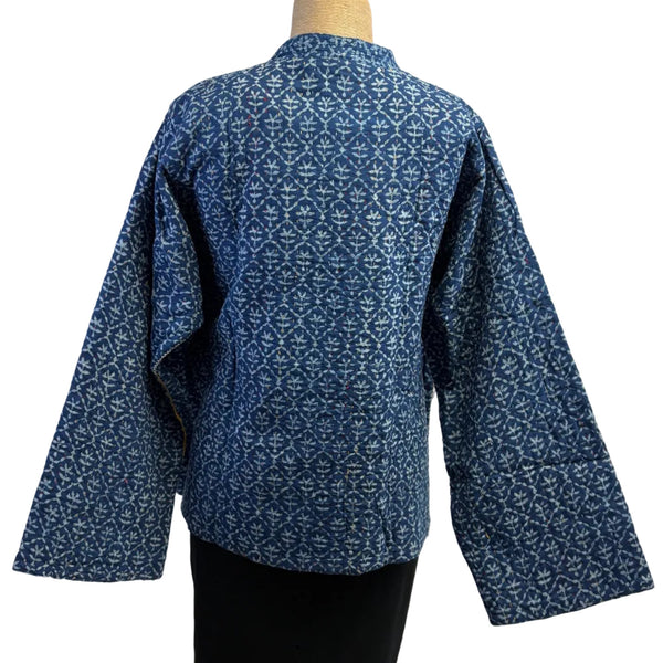 Yaza Jacket, Mogual, Quilted, Reversible, Indigo/Pale Indigo S/M & L/XL
