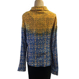 Deborah Cross Shirt, Marigold/Blue XXS