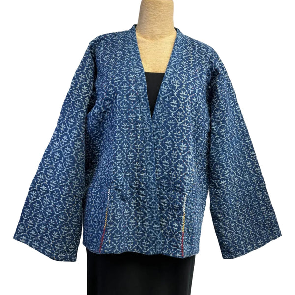 Yaza Jacket, Mogual, Quilted, Reversible, Indigo/Pale Indigo S/M & L/XL