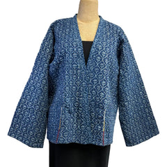 Yaza Jacket, Mogual, Quilted, Reversible, Indigo/Pale Indigo S/M & L/XL