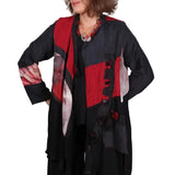 Tatiana Palnitska Tunic/Jacket, Keep On Shifting, Red/Black/White, M/L