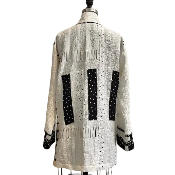 Catherine Bacon Jacket, Mosaic, Alhambra Morgan, White/Black, L