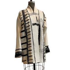 Catherine Bacon Jacket, Mosaic, Alhambra Morgan, White/Black, L
