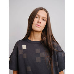 The Endery Tee, Albers, Obsidian, Charcoal/White/Pale Brown