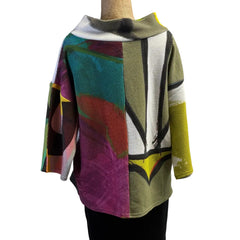 Andrea Geer Top, Funnel Neck, #2 S/M