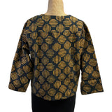 Yaza Jacket, Reversible Patchwork, Mustard/Teal, XS