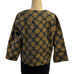 Yaza Jacket, Reversible Patchwork, Mustard/Teal, XS