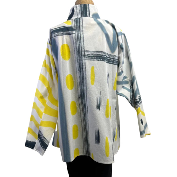 Kay Chapman Shirt, Issey, Why Not, Yellow/White/Grey, L
