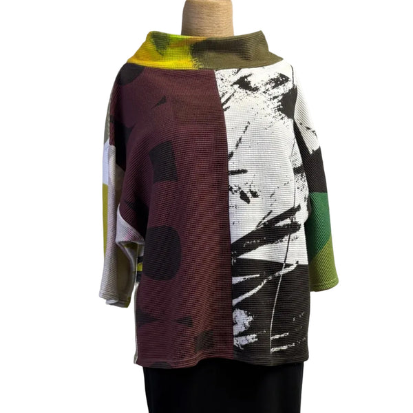 Andrea Geer Top, Funnel Neck, #2 S/M