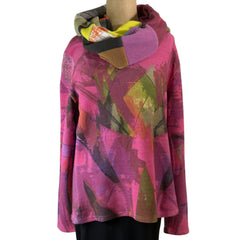 Andrea Geer Fitted Top With Scarf, Pink/Green