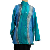 Kay Chapman Shirt, Issey, Ariel, Turquoise/Blue, L