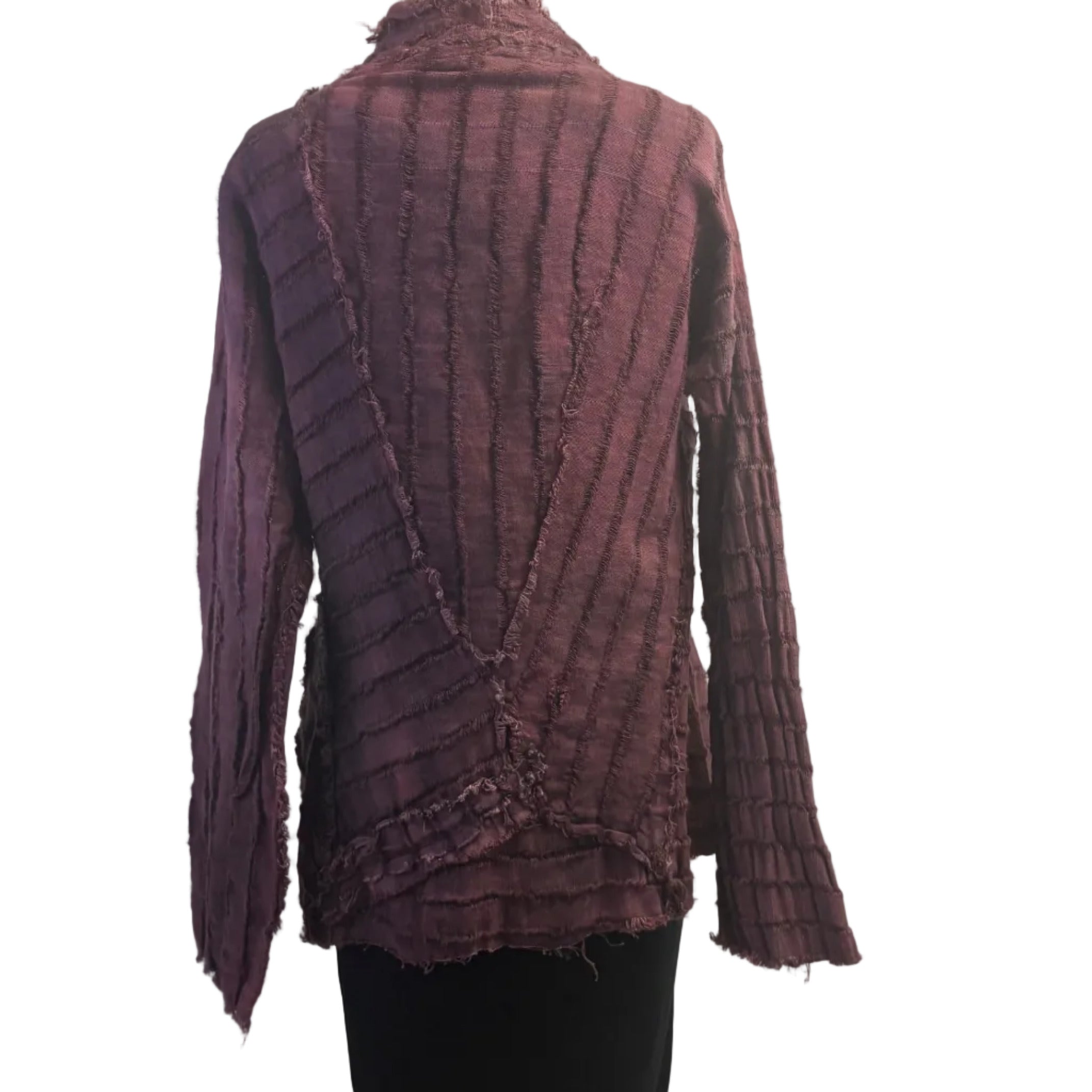 Tatiana Palnitska Jacket, Down The Burgundy River, Burgundy, XS