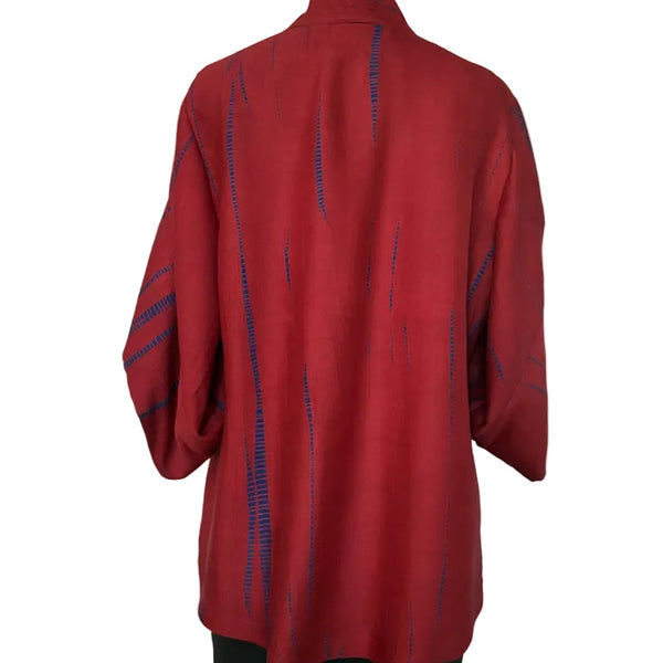 Doshi Jacket, Crossroads, Silk Twill, Carmine, M