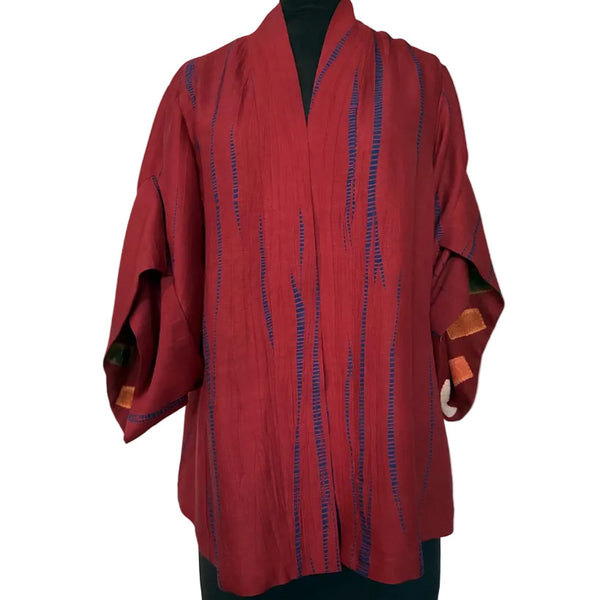 Doshi Jacket, Crossroads, Silk Twill, Carmine, M