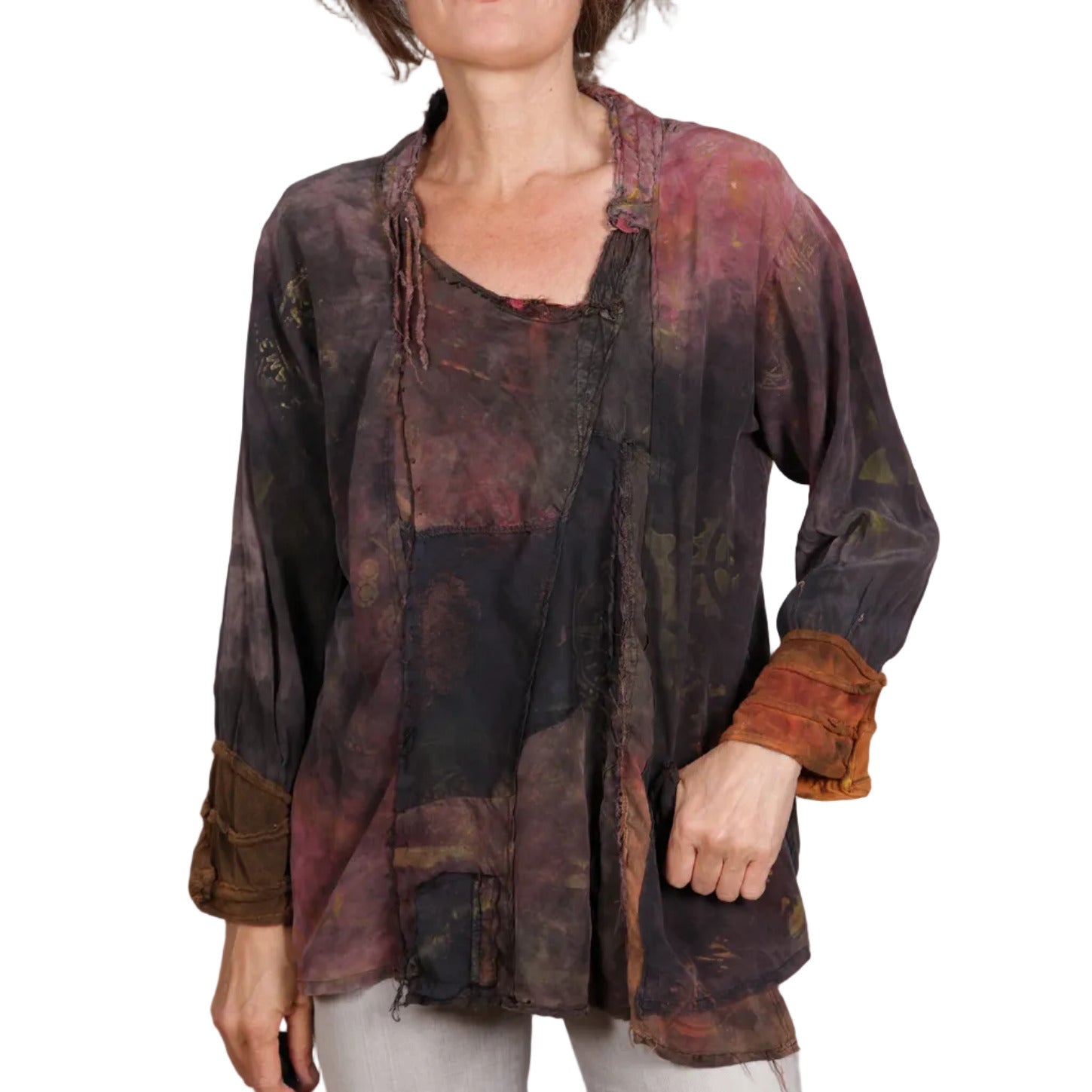 Tatiana Palnitska Tunic, Between Night And Day, Rose/Gold/Green/Black, S/M