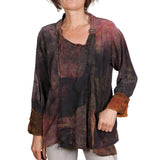 Tatiana Palnitska Tunic, Between Night And Day, Rose/Gold/Green/Black, S/M