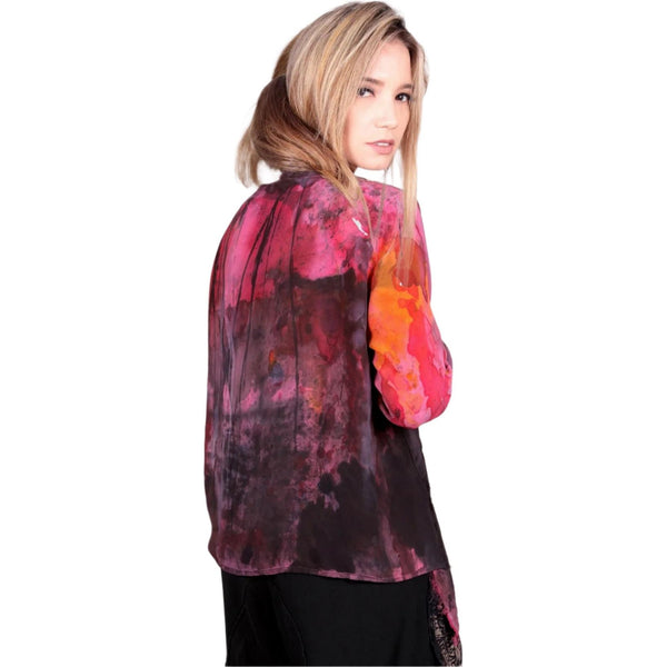 Tatiana Palnitska Blouse, Urban Art Zen, Magenta/Red/Black M