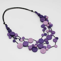 Sylca Designs Necklace, Millie, Multi Strand, Purple