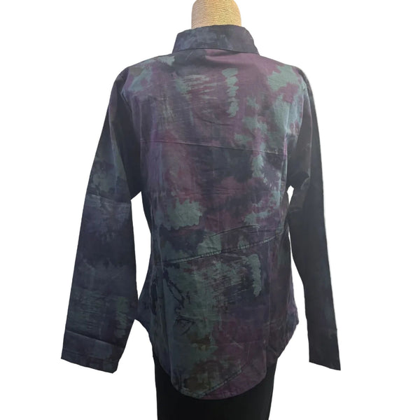 Adverb Shirt, Short Enough, Block Smoke, Purple/Rust/Slate XS, S & M