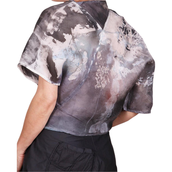 Tatiana Palnitska Blouse, Sculpted Clouds, Gray/White/Black XS