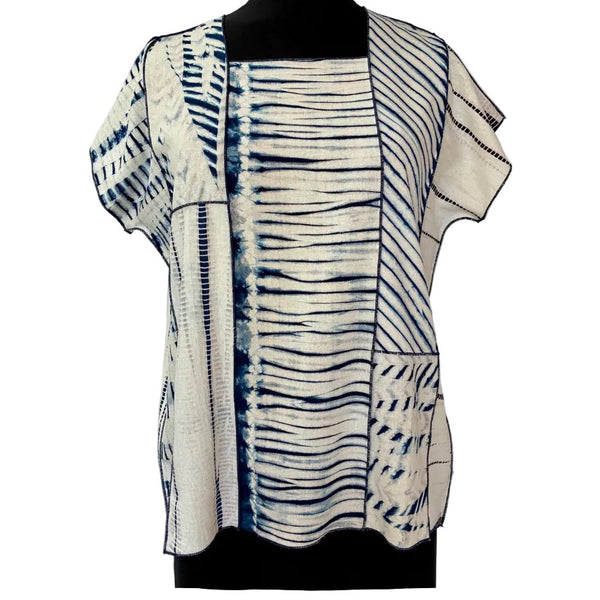 Doshi Top, Rhythm, Indigo, Indigo/White, S/M