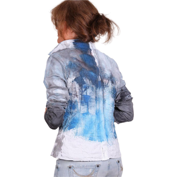 Tatiana Palnitska Jacket, Coolest Blue Blazes, White/Blue/Grey XS/S