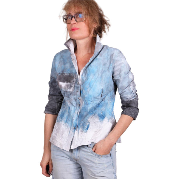 Tatiana Palnitska Jacket, Coolest Blue Blazes, White/Blue/Grey XS/S