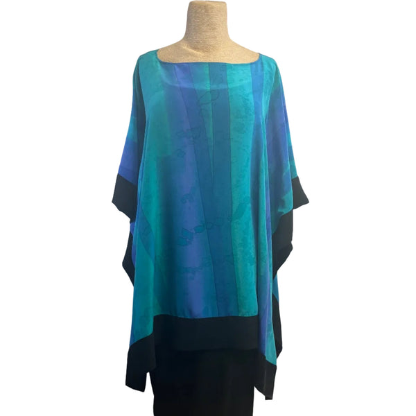 Kay Chapman Tunic, Splatter, Turquoise/Lavender, OS