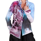 Tatiana Palnitska Jacket, In A Split Mood, Blue/ Berry/Wine/White/Gray S