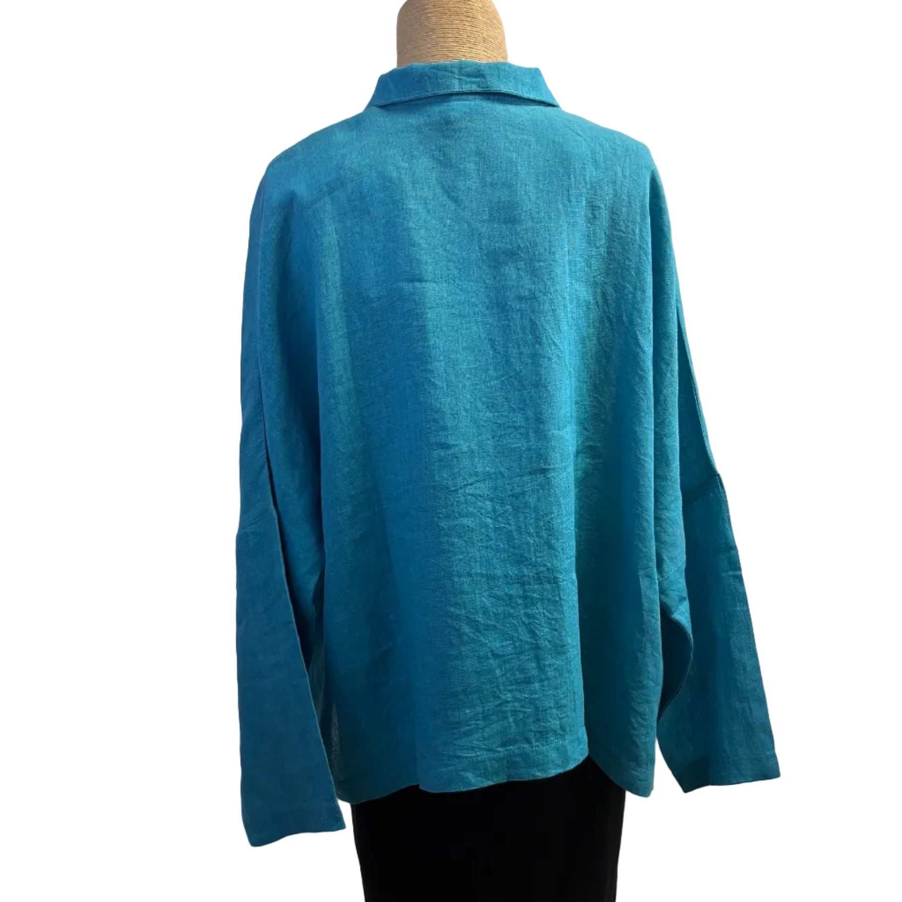M Square Shirt, Point, Turquoise M & L