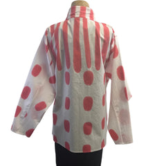 Kay Chapman Shirt, Issey, Rain, White/Coral, L