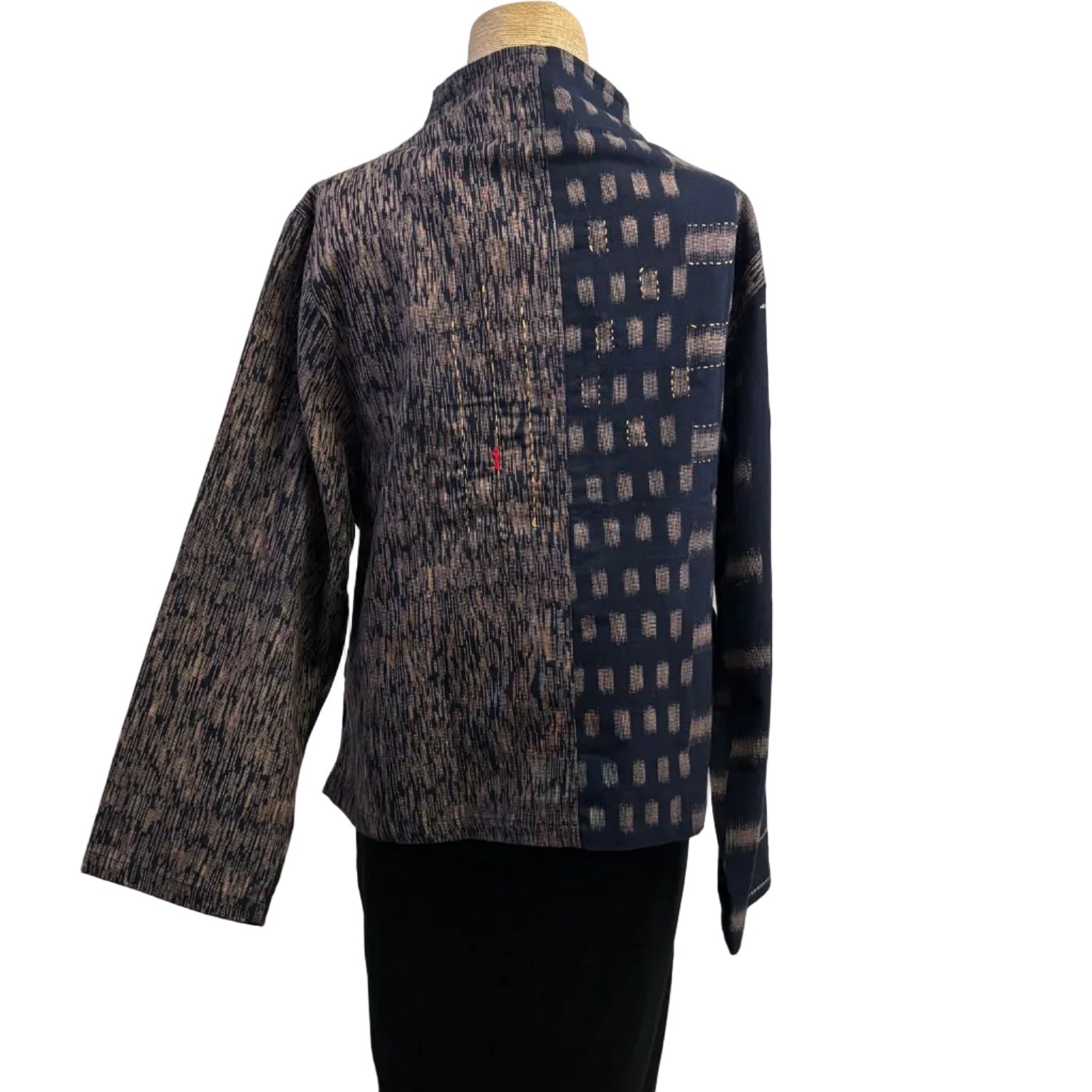 Yaza Jacket, Kasur, Ikat, Blue/Tan S & M