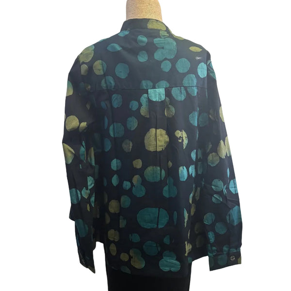 Adverb Shirt, After, Dots Fun, Turquoise/Olive/Black S, M & XL