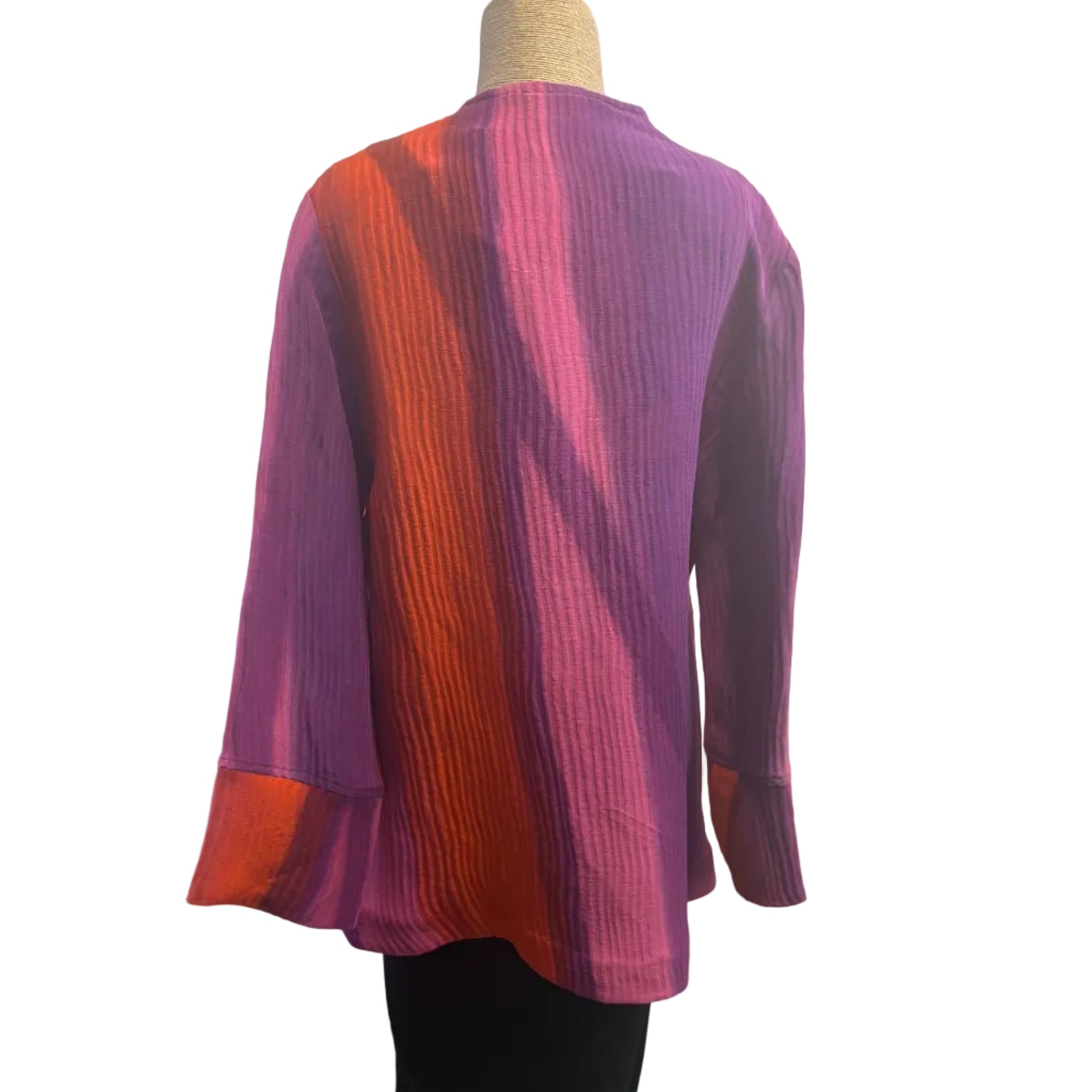 Kay Chapman Jacket, Asymmetrical, Orange/Pink/Lavender, S