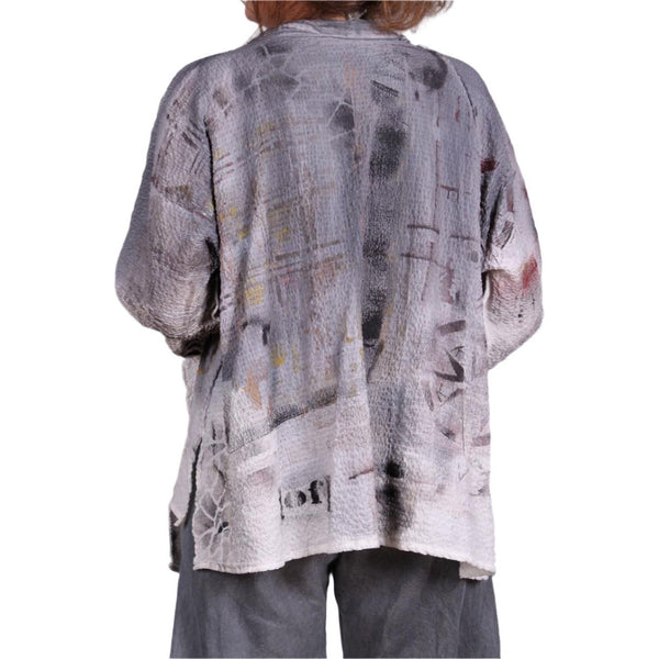 Tatiana Palnitska Top, One,Two, Five, Gray/White/Black L/XL