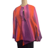 Kay Chapman Jacket, Asymmetrical, Orange/Pink/Lavender, S