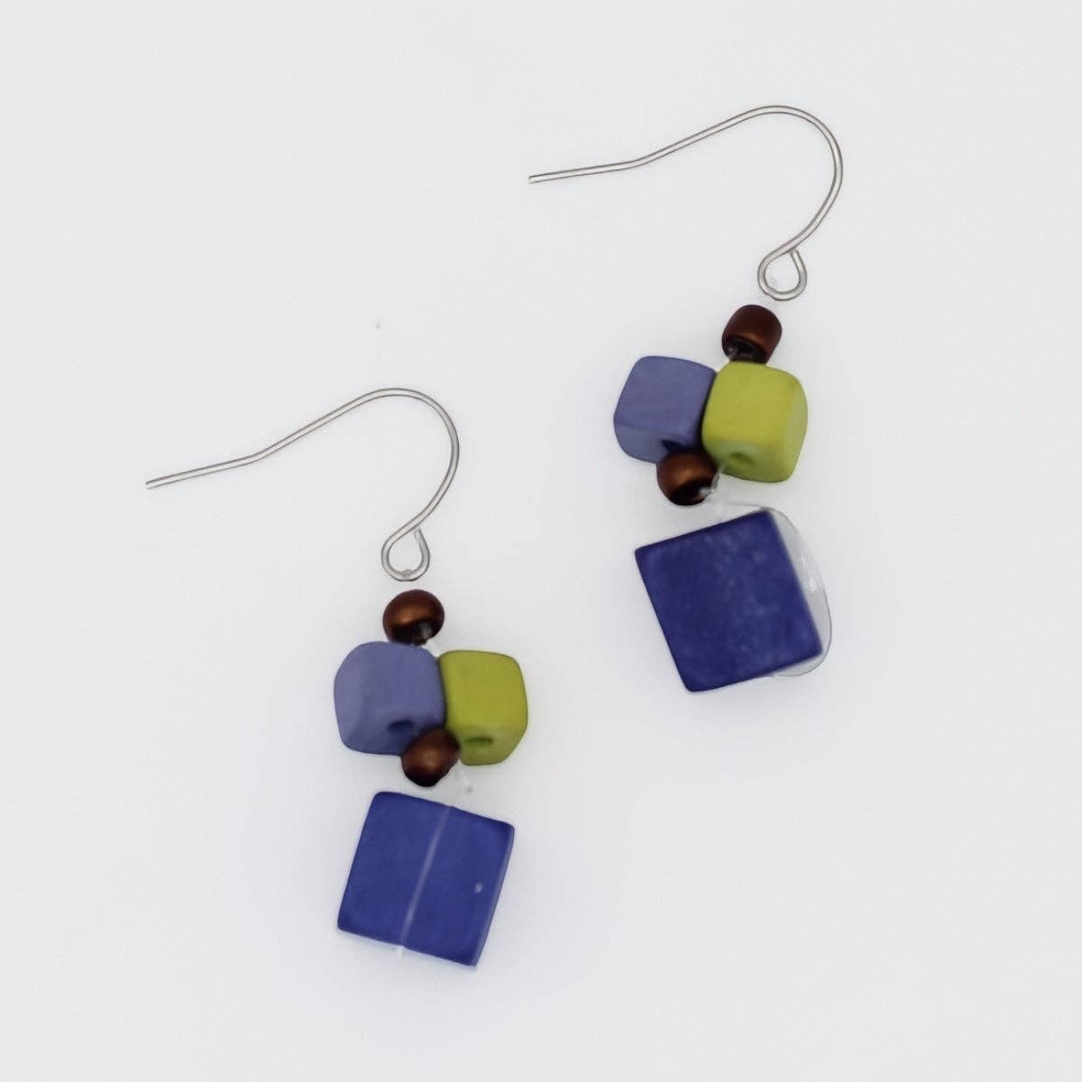 Sylca Designs Drop Earrings, Lia, Blue