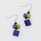 Sylca Designs Drop Earrings, Lia, Blue