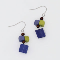Sylca Designs Drop Earrings, Lia, Blue