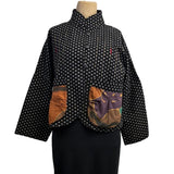 Yaza Jacket, Pouch Pocket, Black/Cream S/M & M/L