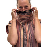 Holly Badgley Tunic, Cowl Neck, Cotton Ikat, Clay M