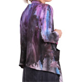 Tatiana Palnitska Jacket, A Colorful Waterfall, Blue/Magenta/Pink/Grey/Black S