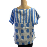 Kay Chapman Top, Rain, White/Blue, M