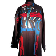 Catherine Bacon Jacket, Kyoke, Painted, Black/Rust/Blue, OS