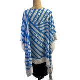 Kay Chapman Tunic, Elia, Masai, White/Blue, OS Fits M-XL