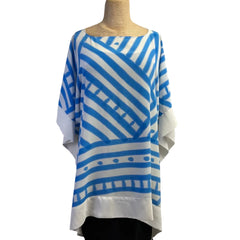 Kay Chapman Tunic, Elia, Masai, White/Blue, OS