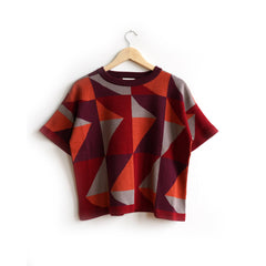 The Endery Tee, Calder, Redwood, Red/Orange/Burgundy/Grey