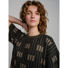 The Endery Tee, Bauhaus, Cinder, Green/Tan/Periwinkle/Black